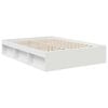 vidaXL Bed Frame with Headboard White 140 x 190 cm Engineered wood