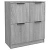 vidaXL Sideboards 2 pcs Grey Sonoma 60x30x70 cm Engineered Wood