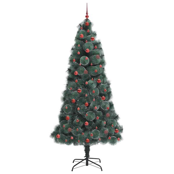 vidaXL Artificial Pre-lit Christmas Tree with Ball Set Green 240 cm