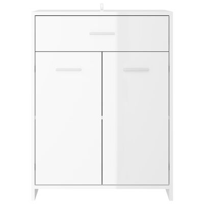 vidaXL 4 Piece Bathroom Furniture Set High Gloss White
