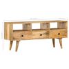 vidaXL TV Cabinet 110x36x50 cm Solid Mango Wood