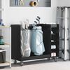 vidaXL Golf Cabinet with Wheel Plain Black Oak 120 x 45 x 98 cm