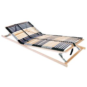 vidaXL Slatted Bed Base Brown 80 x 190 cm Solid Beech Wood