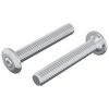 vidaXL Head Lock Screw 2 pcs Silver M6 x 35 mm Steel
