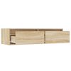 vidaXL TV Cabinet with LED Lights Sonoma Oak 100X35.5x25 cm