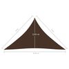 vidaXL Sunshade Sail Oxford Fabric Triangular 3x3x4.24 m Brown