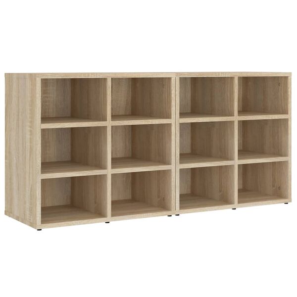 vidaXL Shoe Cabinets 2 pcs Sonoma Oak 52.5x30x50 cm