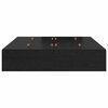 vidaXL Storage Bed Frame Black Oak 135 x 190 cm Engineered Wood