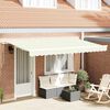 vidaXL Retractable Awning Cream 350 x 200 cm Fabric