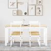 vidaXL 5 Piece Dining Set Panama White Solid Wood Pine