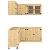 vidaXL Cabinet with Drawer SKI 10 pcs Honey Brown Solid Pine Wood