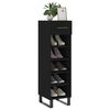 vidaXL Shoe Cabinet Black 30x35x105 cm Engineered Wood