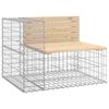 vidaXL Garden Bench Gabion Design 92x71x65,5 cm Solid Wood Pine