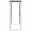 vidaXL Console Table Silver Stainless Steel and Solid Wood Reclaimed