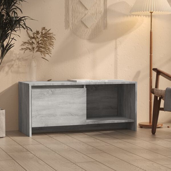 vidaXL TV Cabinet Grey Sonoma 90x35x40 cm Engineered Wood