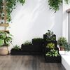 vidaXL Garden Planter 4-Tier 80.5x79x36 cm Black Solid Wood Pine