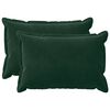 vidaXL Cushion Cover 2 pcs HOUTEN Dark Green 50 x 70 cm Velvet