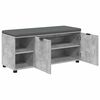vidaXL Hall Bench with Cushion Plain Concrete Grey 100 x 38 x 46 cm