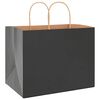 vidaXL Paper Bags 50 pcs with Handles Black 32x22x24 cm