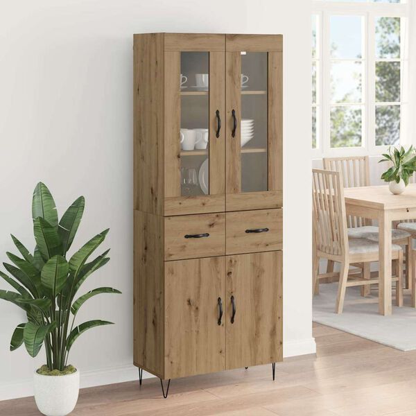 vidaXL Highboard Artisan Oak 69.5 x 34 x 90 cm Engineered Wood