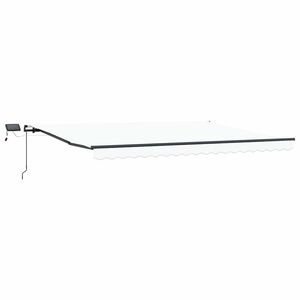 vidaXL Retractable Awning White 400 x 350 cm Fabric and Aluminium