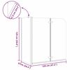 vidaXL Stripe Bath Enclosure 120x68x130 cm Tempered Glass