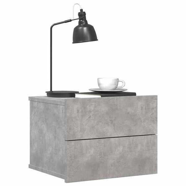 vidaXL Bedside Cabinets 2 pcs Concrete Grey 40x30x30 cm Engineered Wood
