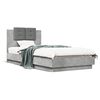 vidaXL Bed Frame without Mattress Concrete Grey 100x200 cm