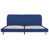 vidaXL Bed Frame without Mattress Blue Fabric 150x200 cm King Size