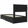vidaXL Bed Frame with Headboard Black Oak 100 x 200 cm Engineered Wood