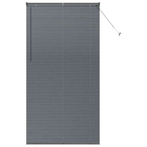 vidaXL Venetian Blinds Manual Dark Grey 220 x 115 cm Aluminium
