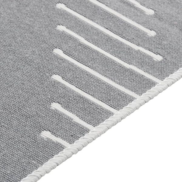 vidaXL Rug Dark Grey 80x150 cm Cotton