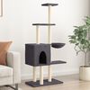 vidaXL Cat Tree with Sisal Scratching Posts Dark Grey 145 cm