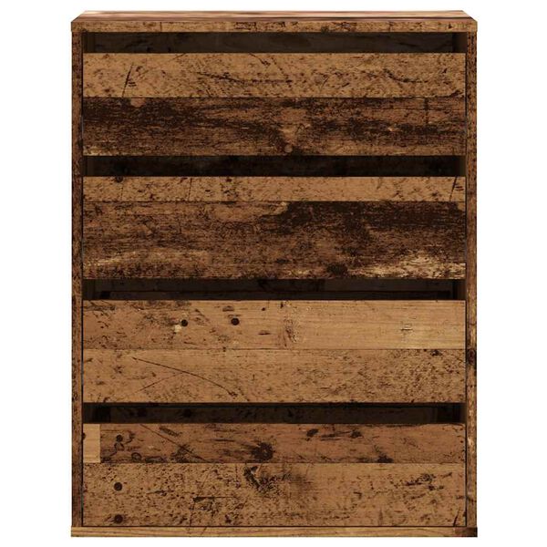 vidaXL Corner Chest of Drawers Old Wood 60x41x76 cm Engineered Wood