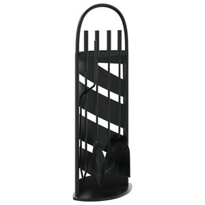 vidaXL 5 Piece Fireplace Tool Set 23x15x66 cm Steel