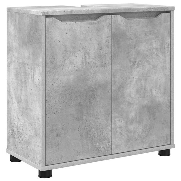 vidaXL Bathroom Basin Cabinet with Shelf Concrete Grey 60 x 30 x 60 cm