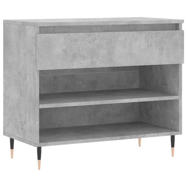 vidaXL Shoe Cabinet Concrete Grey 70x36x60 cm Engineered Wood