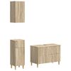 vidaXL 3 Piece Bathroom Cabinet Set DELFT Sonoma Oak Engineered Wood