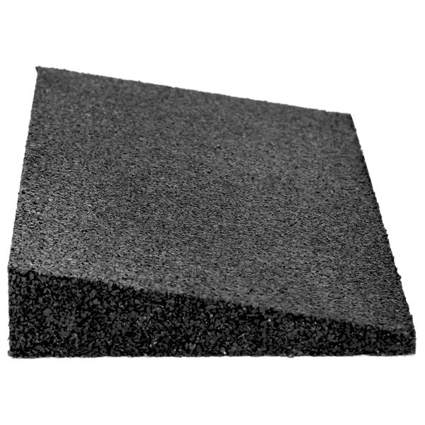 vidaXL Rubber Kerb Ramp 2 pcs Black 50x20x1-4.3 cm