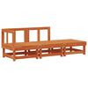 vidaXL Sectional Sofa Units Wax Brown 183 x 61 x 62 cm Solid Pine Wood