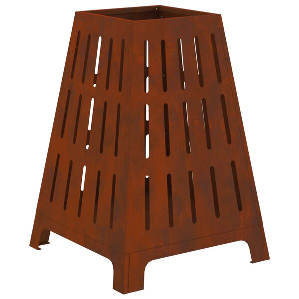 vidaXL Fire Pit Brown 50 x 50 x 70 cm Weathering Steel