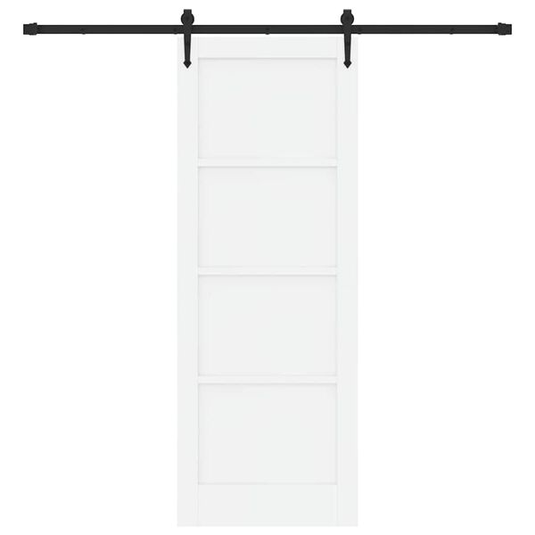 vidaXL Sliding Door ORKDAL White 78 x 211 cm Solid Pine Wood