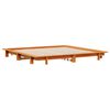 vidaXL Bed Frame without Mattress Wax Brown 180x200 cm Super King Solid Wood Pine