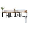 vidaXL Basin Shelf Wall Mounted Steel and Solid Wood Acacia