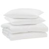 vidaXL Summer Duvet with Pillow 3 pcs White Microfibre