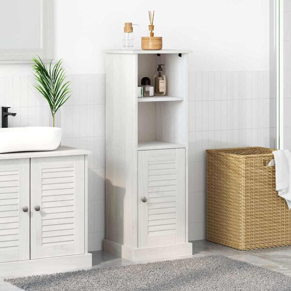 vidaXL Bathroom Cabinet VIGO White and Antique White 37 x 34 x 110 cm