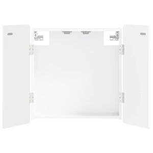 vidaXL Dartboard Cabinet ZWOLLE High Gloss White 52.5 x 10.5 x 57.5 cm