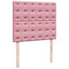 vidaXL Box Spring Bed with Mattress Pink 120x200 cm Velvet