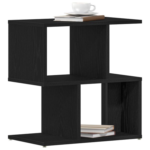 vidaXL Bedside Cabinet Black oak 50 x 30 x 51,5 cm Engineered wood