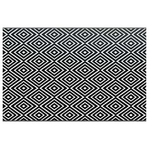 vidaXL Outdoor Carpet ARAKIL White and Black 190x290 cm PP